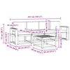 vidaXL Outdoor-Sofagarnitur mit Kissen 5 pcs Natur und Anthrazit