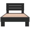 vidaXL Bettgestell Schwarz 90x200 cm Holzwerkstoff und Metall