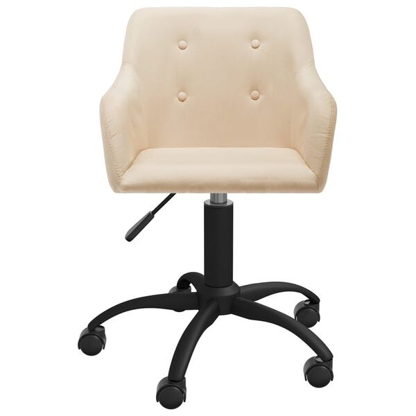 vidaXL Esszimmerst&uuml;hle 6 Stk. Drehbar Creme Stoff