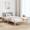 vidaXL Bettgestell Braun und hellgrau 90 x 190 cm Massivholz Kiefer