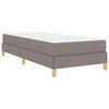 vidaXL Boxspringbett mit Matratze Taupe 90 x 190 cm Stoff