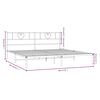 vidaXL Bettgestell mit Kopfteil Metall Schwarz 193x203 cm