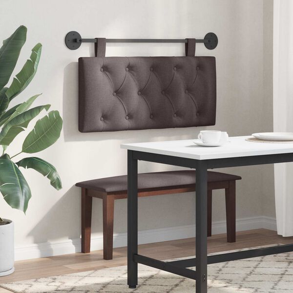 vidaXL H&auml;ngevorderseite Wandmontiert Dunkelbraun 100 x 55 x 7 cm Stoff
