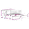 vidaXL Tagesbett Ausziehbar mit Schubladen Rosa 80x200 cm Samt