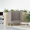 vidaXL Hoher R&uuml;cken Sofa 101cm Taupe Stoff