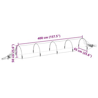 vidaXL Netztunnel 1,5x5 m Fiberglas und PP