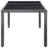 vidaXL 9-tlg. Garten-Essgruppe Poly Rattan Grau