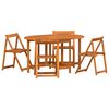 vidaXL Gartentisch 5 pcs Braun Massivholz Akazie