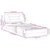 vidaXL Bettgestell ohne Matratze "Hvar" Dunkelgrau 100x200 cm Stoff