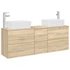 vidaXL Badezimmerschrank-Set 3 stk. Sonoma-Eiche 136 x 35 x 80 cm