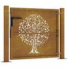 vidaXL Gartentor 100x75 cm Cortenstahl Baumdesign