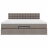 vidaXL Ottoman-Bett mit Matratze Taupe 180x200 cm Stoff