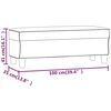 vidaXL Sitzbank Weinrot 100x35x41 cm Stoff