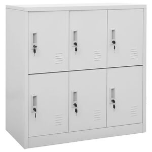 vidaXL Schlie&szlig;fachschrank Hellgrau 90x45x92,5 cm Stahl