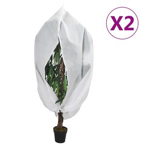 vidaXL Wintervlies mit Rei&szlig;verschluss 2 Stk. 70 g/m&sup2; 1x1,55 m