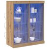 vidaXL LED-Sideboard Artisan-Eiche 41 x 37 x 100 cm Holzwerkstoff
