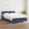 vidaXL Boxspringbett mit Matratze Blau 140x190 cm Stoff
