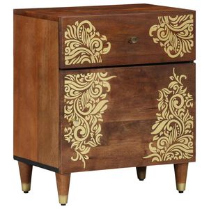 vidaXL Nachttisch mit T&uuml;r Honigbraun 50 x 33 x 60 cm Massivholz Mango