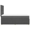 vidaXL Boxspringbett mit Matratze Dunkelgrau 90x200 cm Stoff