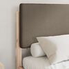 vidaXL Bettgestell mit gepolstertem Kopfteil Taupe 135 x 190 cm