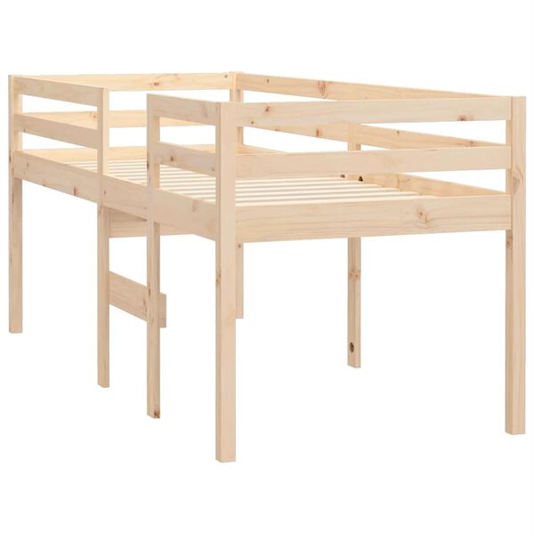 vidaXL Hochbett 80x200 cm Massivholz Kiefer