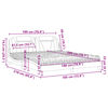 vidaXL Bett "Viana" mit Matratze Wei&szlig; und Schwarz 180x200 cm Kunstleder