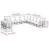 vidaXL Gartensofa-set mit Kissen 11 pcs Schwarz Aluminium