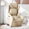 vidaXL Relaxsessel mit Aufstehhilfe Elektrisch Creme Stoff