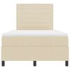 vidaXL Boxspringbett mit Matratze Creme 120 x 190 cm Stoff