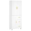 vidaXL Highboard Wei&szlig; 69,5x34x180 cm Holzwerkstoff