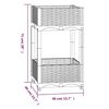 vidaXL Hochbeet 40x40x71 cm Polypropylen
