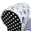 vidaXL Bank Patchwork Blau & Wei&szlig;