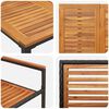vidaXL Garten Essgruppe 5 pcs Schwarz 90 x 90 x 75 cm Poly-Rattan