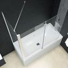 vidaXL Badewannenaufsatz 2-fach Faltbar ESG 120x68x130 cm