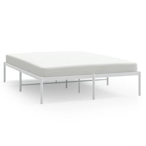 vidaXL Bettgestell Metall Wei&szlig; 160x200 cm