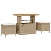 vidaXL Gartensofa-set mit Kissen 12 pcs Beige Poly-Rattan