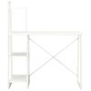 vidaXL Schreibtisch mit Regaleinheit Wei&szlig; 102&times;50&times;117 cm
