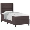vidaXL Boxspringbett mit Matratze Dunkelbraun 190 x 90 cm Stoff