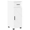 vidaXL Badezimmerschrank mit Schubladen Hochglanz Wei&szlig; 30 x 35 x 80 cm
