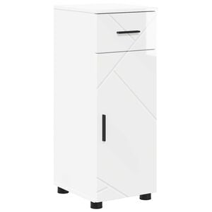 vidaXL Badezimmerschrank Hochglanz Wei&szlig; 30 x 35 x 80 cm