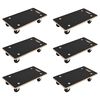 vidaXL Transportwagen 6 pcs Grau Sperrholz