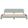 vidaXL Bettgestell "Dover" Hellgrau 200x200 cm Samt