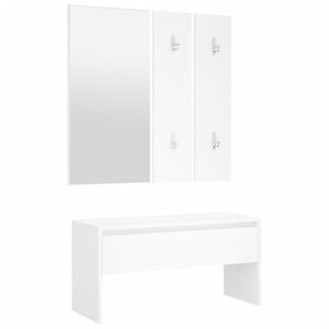 vidaXL Garderoben-Set Wei&szlig; Holzwerkstoff