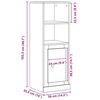 vidaXL Highboard Schwarz Eichen-Optik 132 x 35,5 x 103,5 cm