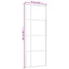 vidaXL Schiebet&uuml;r ESG-Mattglas und Aluminium 76x205 cm Wei&szlig;