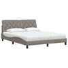 vidaXL Bett mit Matratze Taupe 160x200 cm Stoff
