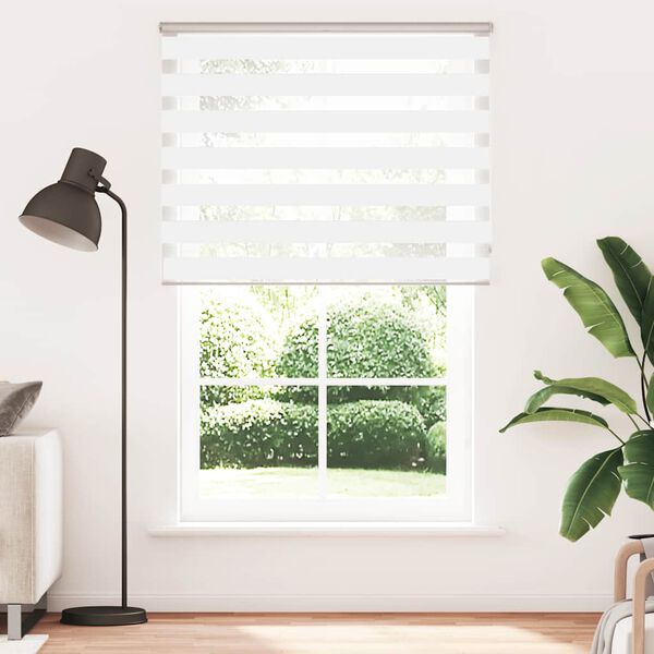 vidaXL Doppelrollo Wei&szlig; 140x230 cm Stoffbreite 135,9 cm Polyester