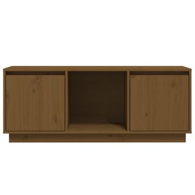 vidaXL TV-Schrank Honigbraun 110,5x35x44 cm Massivholz Kiefer