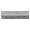 vidaXL Wandmontierter nachttisch Graues Sonoma 60 x 10,5 x 18 cm