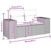 vidaXL Gartensofa-set mit Kissen 8 pcs Beige und Hellgrau Poly Rattan